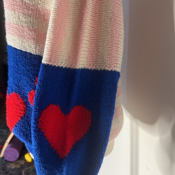 Handmade 80’s sweater hearts valentines day - Picture 3 of 7